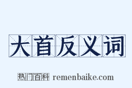 大首反义词是什么意思的图片